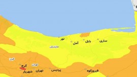 مازندران زرد شد / فقط دو شهرستان قرمز