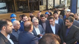 وزیر صمت از بزرگترین کارخانه فولاد کشور در مازندران بازدید کرد