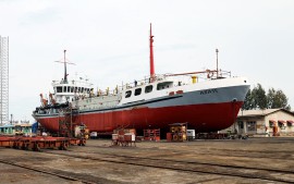 ساخت ۲ فروند کشتی ۳۵۰۰ تنی در مازندران آغاز شد