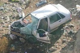 سقوط مرگبار پراید به دره در سوادکوه