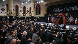مراسم عزاداری امام حسین (ع) در حسینیه امام خمینی برگزار شد