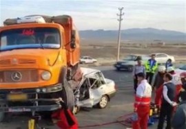 ۴ کشته بر اثر برخورد کامیون با پراید