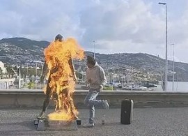 آتش زننده مجسمه رونالدو به روانپزشک معرفی شد! +عکس