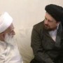 حجت الاسلام سید حسن خمینی، نوه بنیانگذار انقلاب اسلامی با آیت الله نظری در بیت وی دیدار و در خصوص ... 