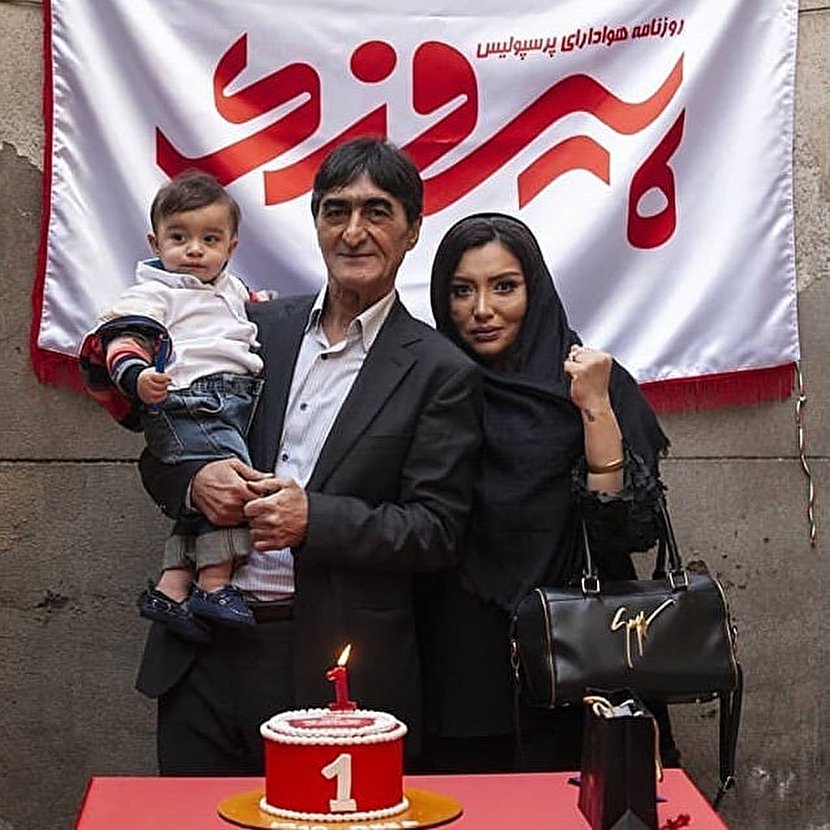 عکس: ناصر محمدخانی در جشن تولد پسر یکساله اش