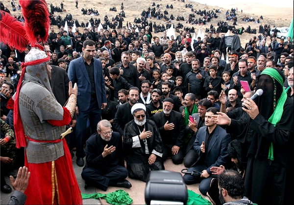 لاریجانی روز عاشورا به کدام روستا رفت +عکس