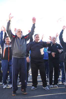 ورزش صبحگاهي با حضور استاندار مازندران