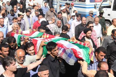 تشییع با شکوه پیکر پدر شهیدان رضایی با حضور استاندار مازندران