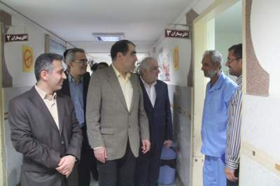 ورود وزير بهداشت و درمان به مازندران و بازديد از بيمارستان بوعلي ساري