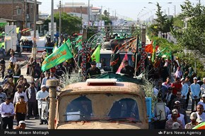 استقبال از کاروان شهدای غواص خط‎شکن در گلستان