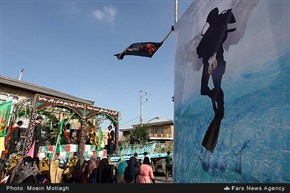 استقبال از کاروان شهدای غواص خط‎شکن در گلستان