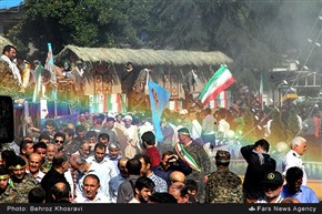 استقبال مردم از ۳۰ شهید غواص خط شکن لشکر ۲۵ کربلای استان مازندران