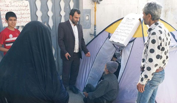 آوارگی و چادر نشینی خانوادهای در مرکز شهر ساری + تصاویر