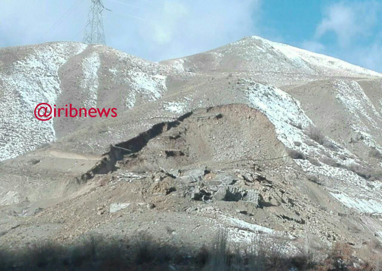 رانش زمین و تخریب خروجی تونل ۳۵ آزادراه تهران شمال