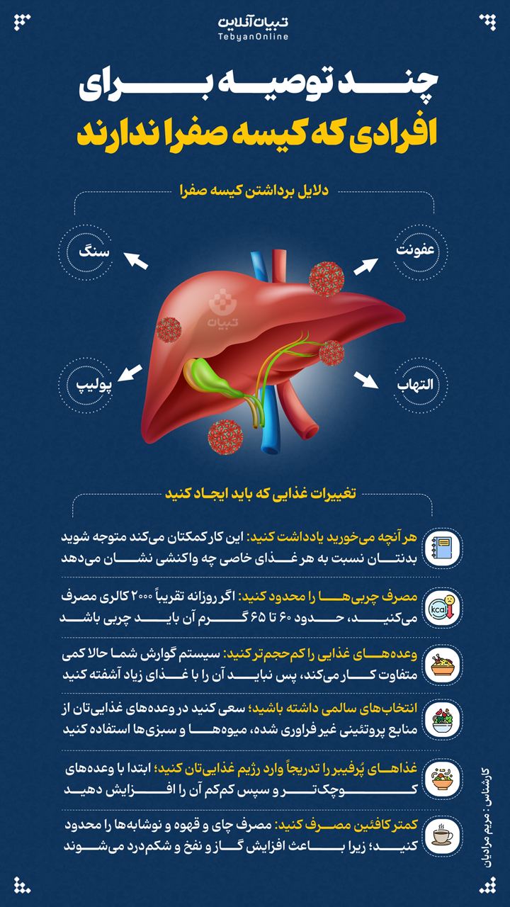  کیسه صفرا  ،  نقش کیسه صفرا در بدن ، گوارش ، زندگی سالم ،