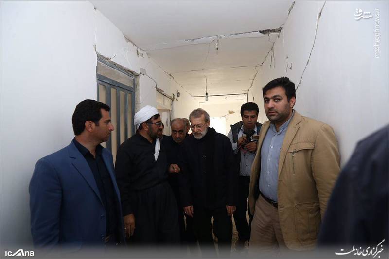  بازدید دکتر لاریجانی از منطقه زلزله زده ازگله