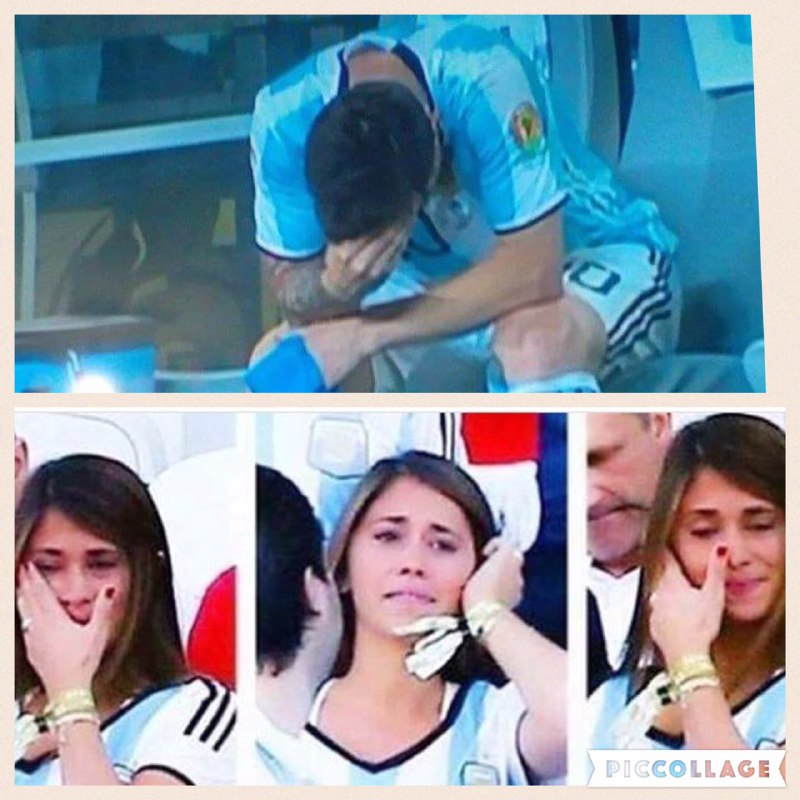 گریه مسی و همسرش پس از دست دادن جام كوپا(عکس)