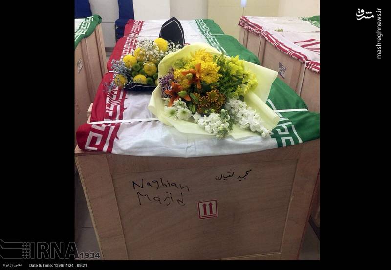 پیکرهای جان‌باختگان حادثه سانچی در شانگهای آماده انتقال به تهران 