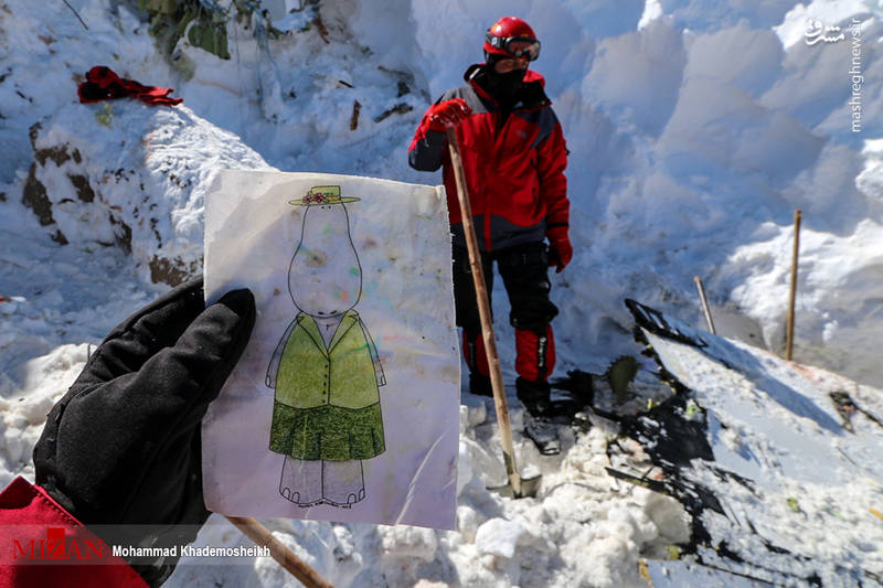 کشف یک نقاشی کودکانه میان  قطعات هواپیمای تهران - یاسوج