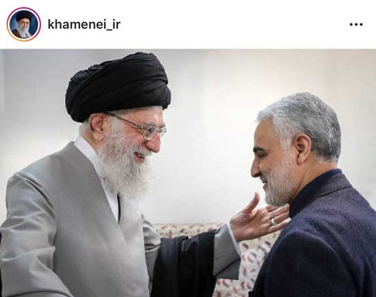 تصویر اینستاگرام رهبری درباره سردار سلیمانی تصویر اینستاگرام رهبری درباره سردار سلیمانی