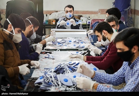 تولید ماسک در سفارت سابق آمریکا در ایران