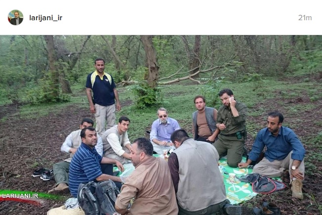 طبیعت گردی رئیس مجلس در جنگل های مازندران/عکس