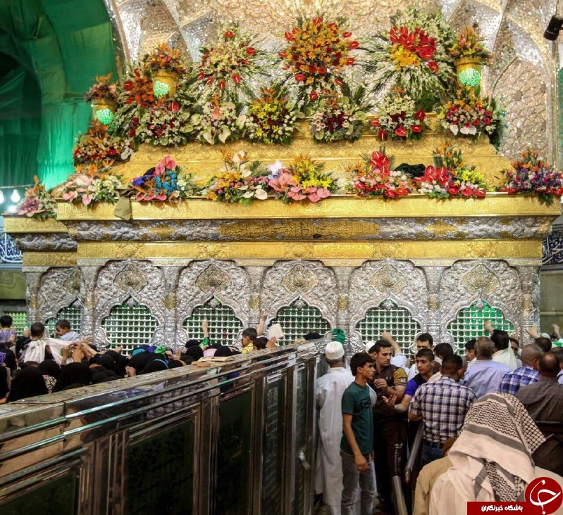 عکس/ ضریح امام حسین(ع) گل‌آرایی شد