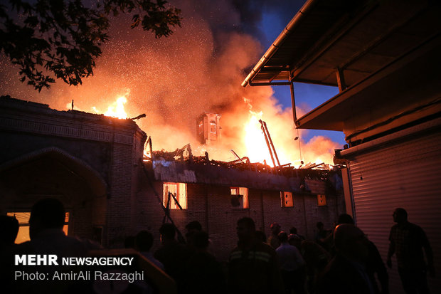 آتش سوزی در قدیمی ترین مسجد مازندران