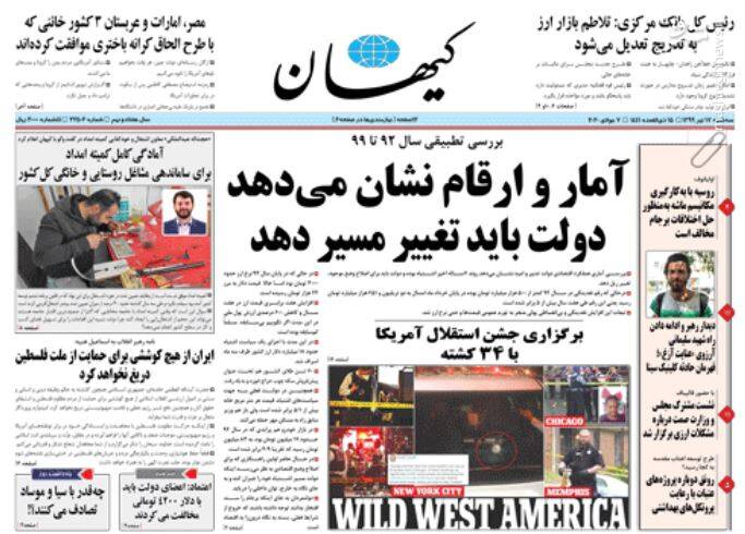 کیهان: آمار و ارقام نشان می‌دهد دولت باید تغییر مسیر دهد