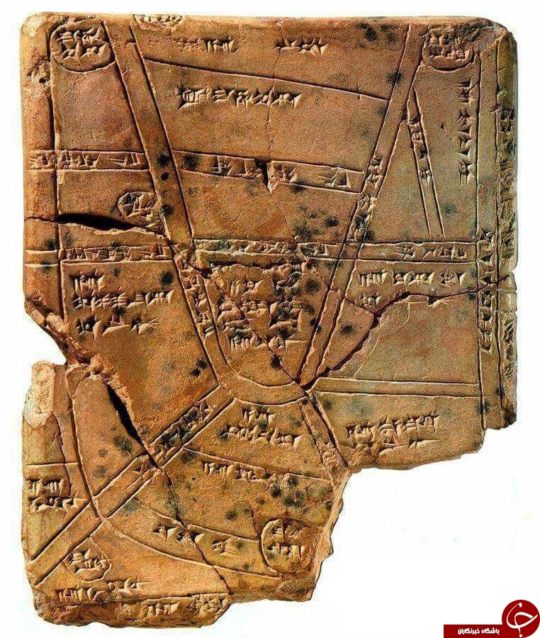 عکس/ نقشه‌ای گِلی با قدمت ۳۵۰۰ ساله