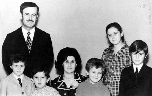 عکس خانوادگی قدیمی از مادر بشار اسد