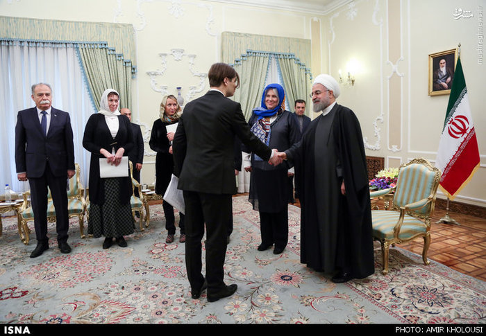 عکس: حجاب وزیر خارجه استونی در دیدار با روحانی