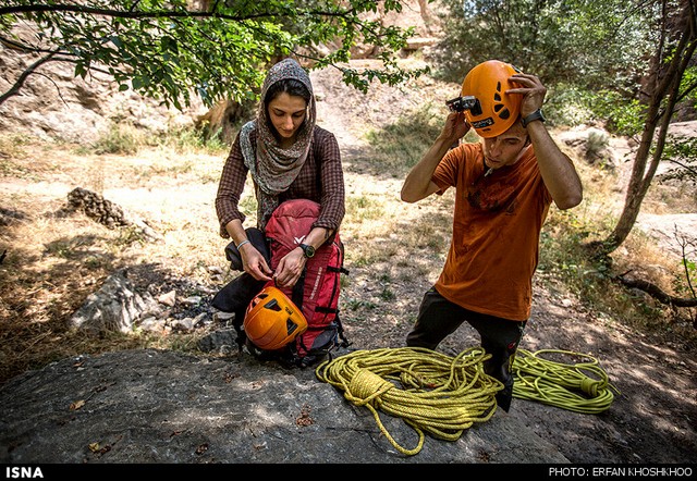 دره نوردی یک زن در شاهان دشت مازندران (عکس)