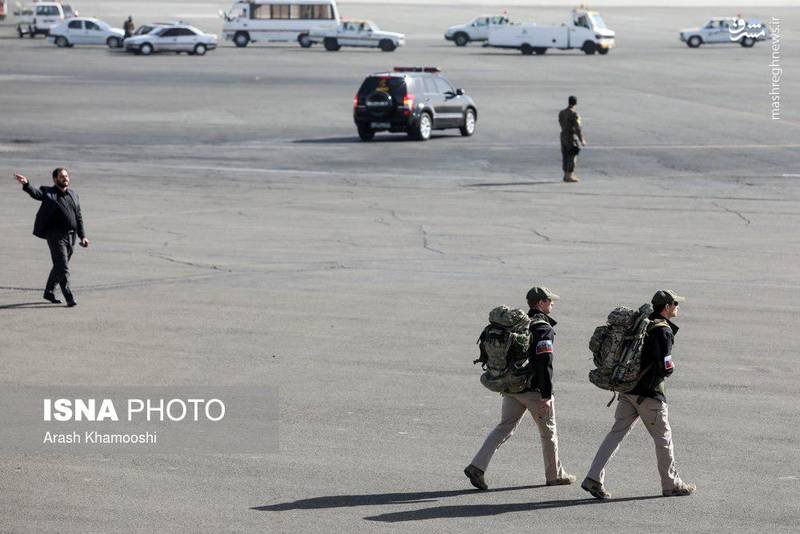 تصویری از عکس محافظان روسی پوتین در فرودگاه مهرآباد