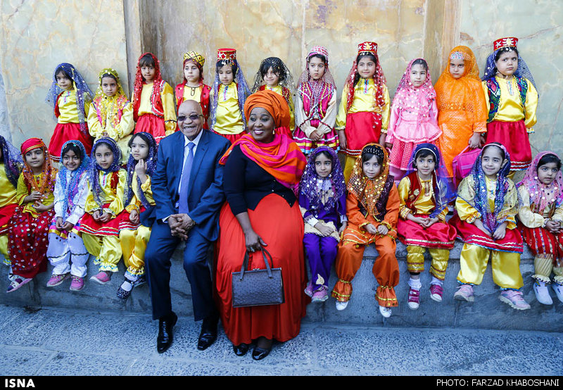 عکس: پوشش همسر رئیس جمهور آفریقای جنوبی در اصفهان