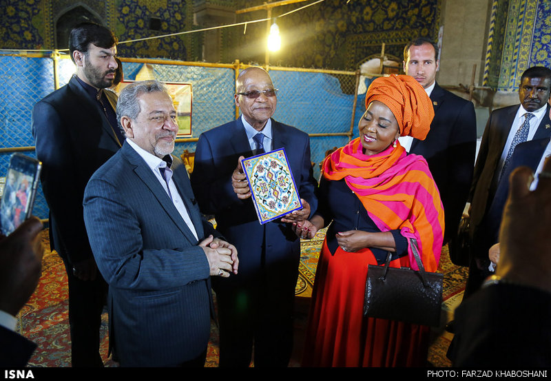 عکس: پوشش همسر رئیس جمهور آفریقای جنوبی در اصفهان