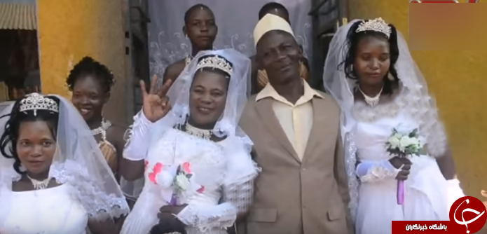 جشن ازدواج مرد 50 ساله با سه عروس در یک روز/عکس