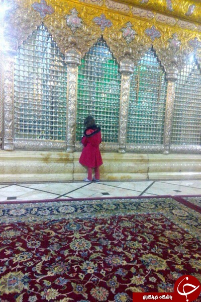پناه بردن دختر شهید مدافع حرم به بارگاه حضرت رقیه (س) پناه برد + تصویر