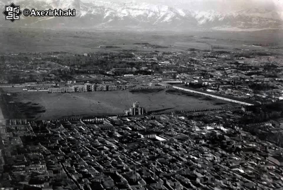 عکس قدیمی هوایی تهران که با بالن گرفته شد
