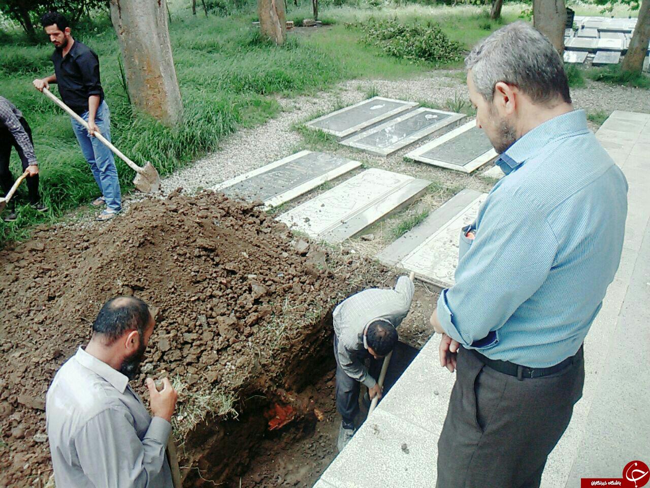 مکان ابدی شهید مدافع حرم + تصویر