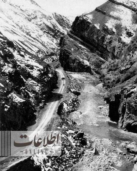 تصویر جاده چالوس ۹۰ سال قبل وقتی هنوز خاکی بود!