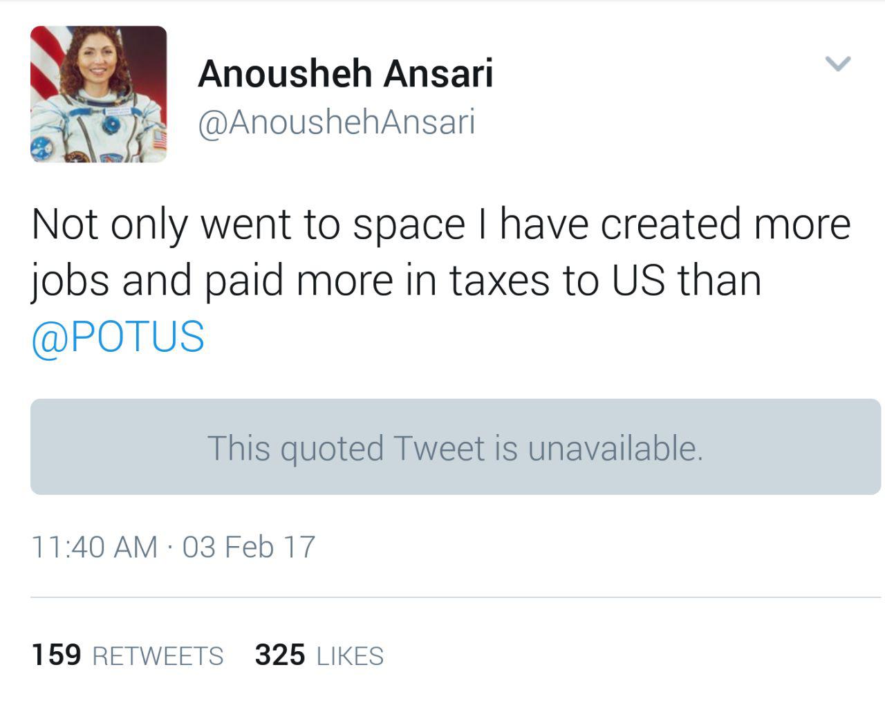 رجز خوانینخستین زن فضانورد ایرانی برای ترامپ