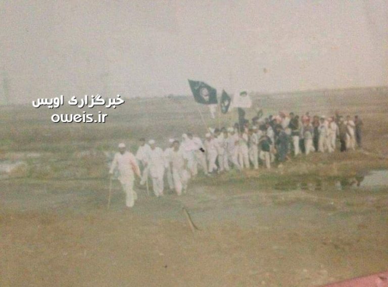 تصویر زیر خاکی پیاده روی اربعین در زمان صدام