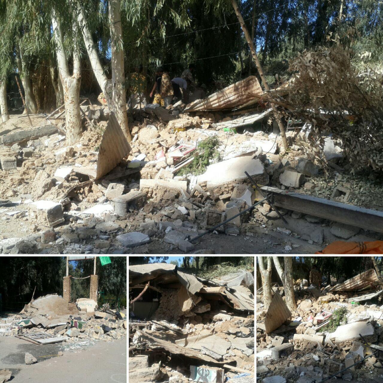 تخریب پادگان قره بلاغ در پی زلزله دیشب