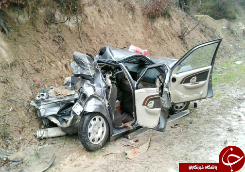 یک کشته و سه مصدوم در تصادف جاده کیاسر + عکس