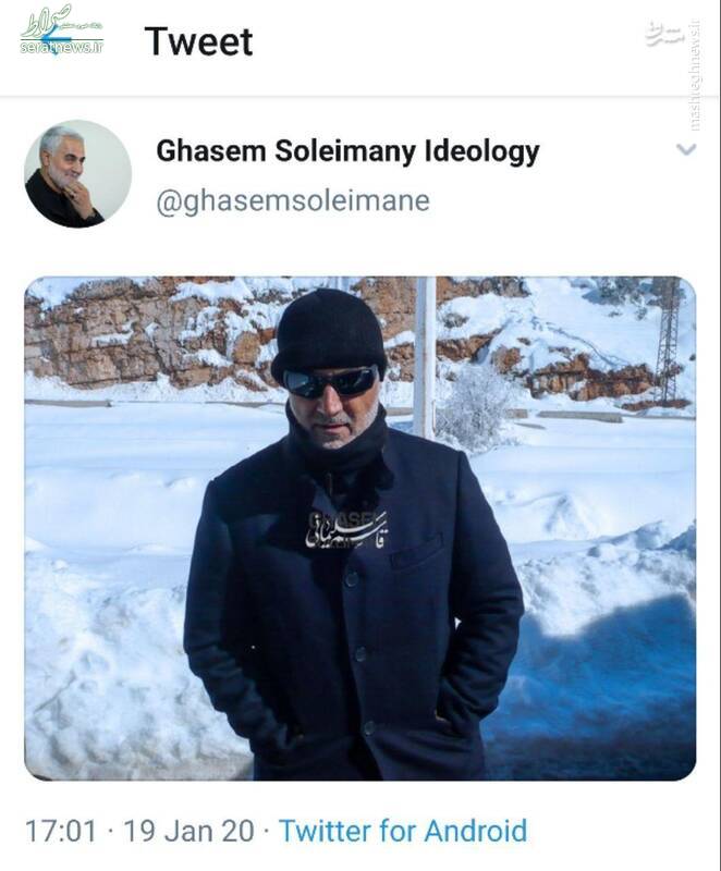 عکس/ تصویری منتشرنشده از «سپهبد سلیمانی» در برف