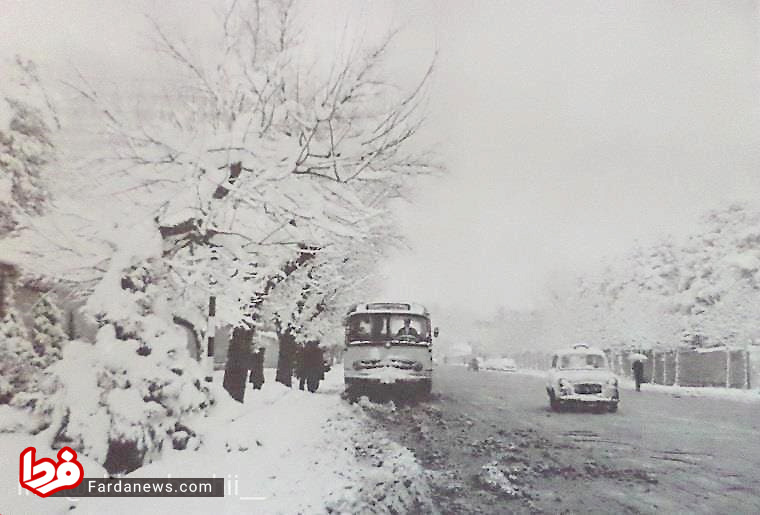 عکس: برف سنگین خیابان شریعتی در زمستان 1334