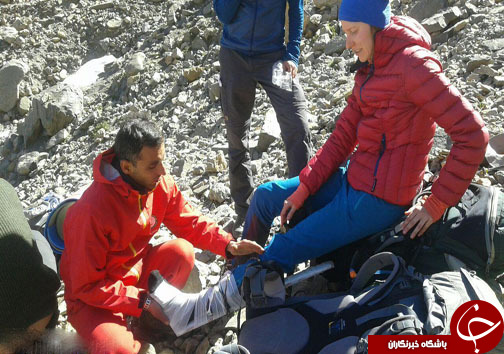 امدادرسانی به کوهنورد لهستانی در ارتفاعات سیالان تنکابن +تصاویر
