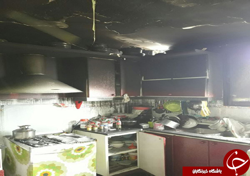 مهار آتش سوزی یک منزل مسکونی در ساری + تصاویر