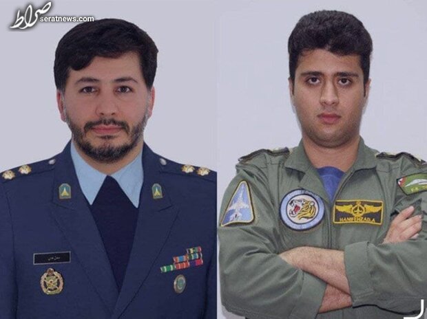 عکس / خلبانان شهید حادثه سقوط جنگنده در تبریز